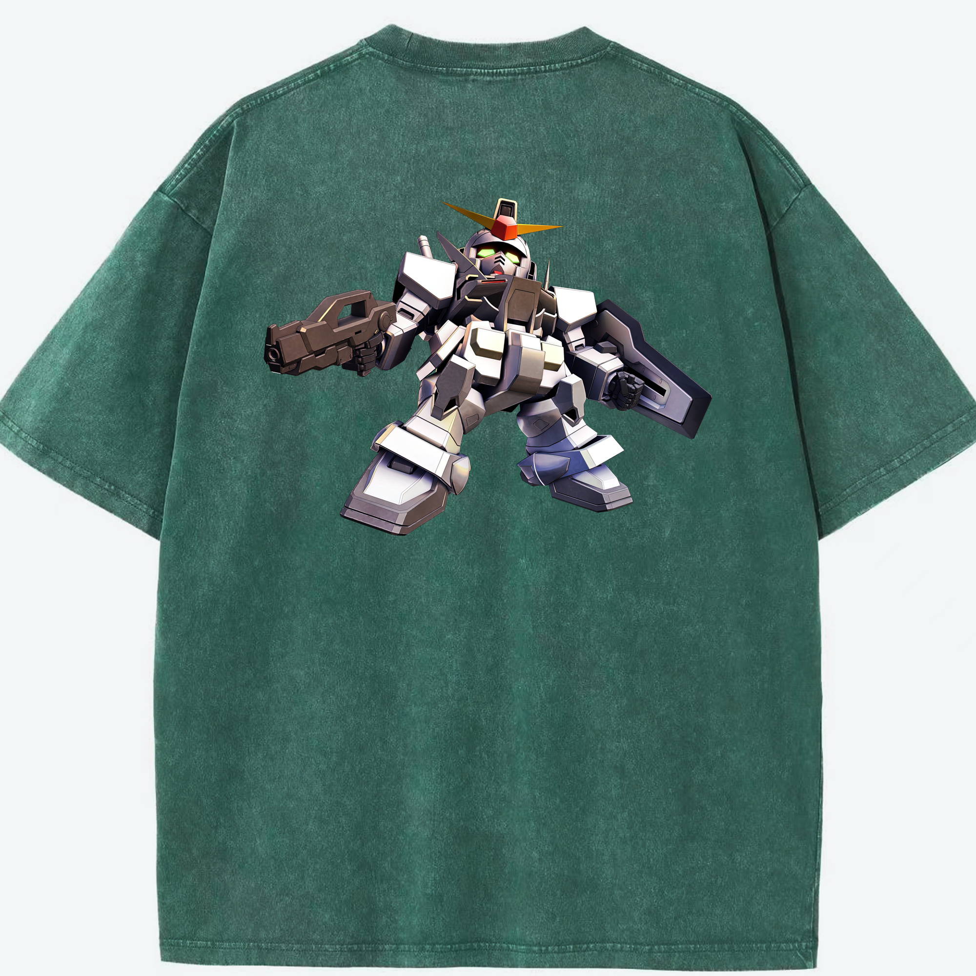（画像用） 機動戦士ガンダム Mobile Suit Gundam 綿100% ヴィンテージ風 半袖Tシャツ（背面プリント）